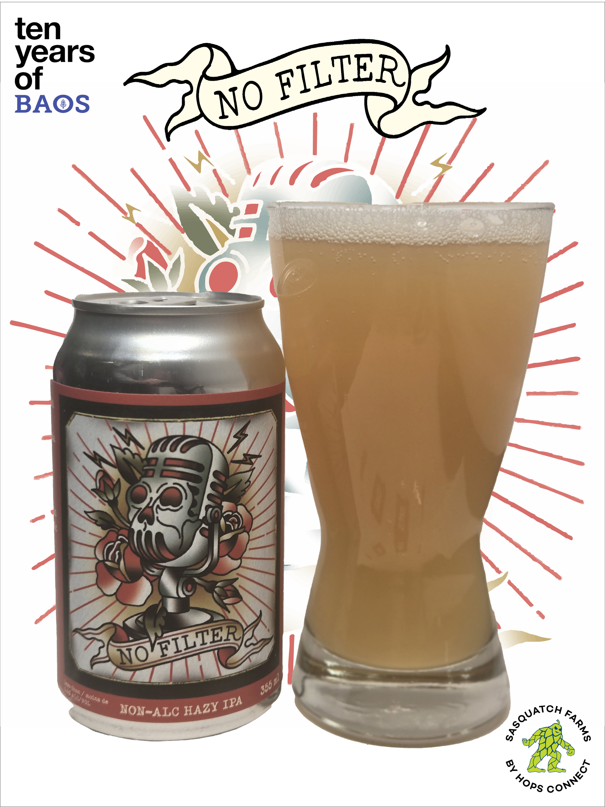 NO FILTER Non-Alc Hazy IPA (collab with BAOS Podcast & Hops Connect)